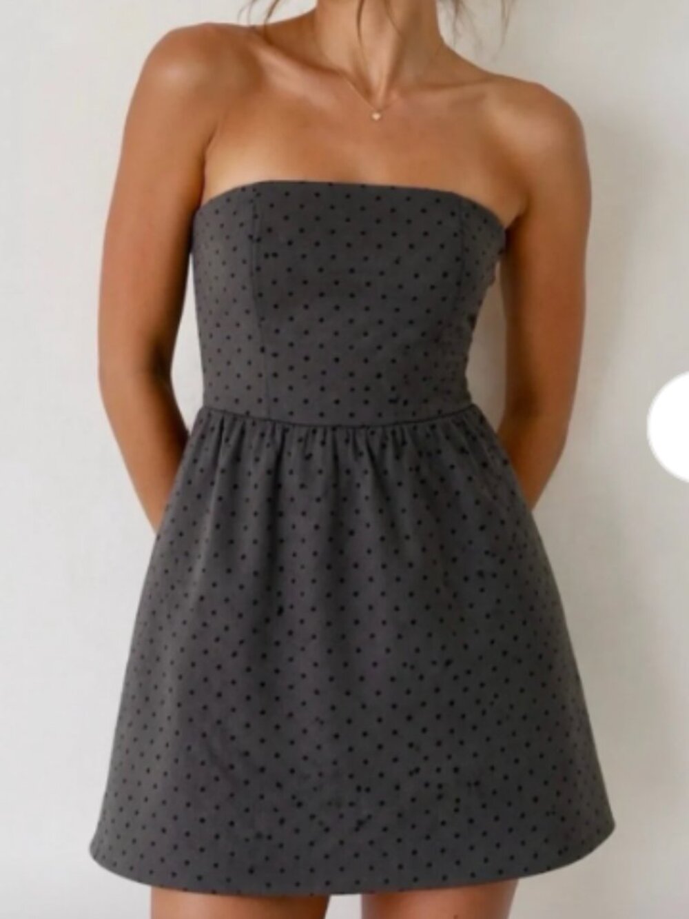 Gap NWT Strapless Black Polka Dot Women’s holiday cocktail party Dress